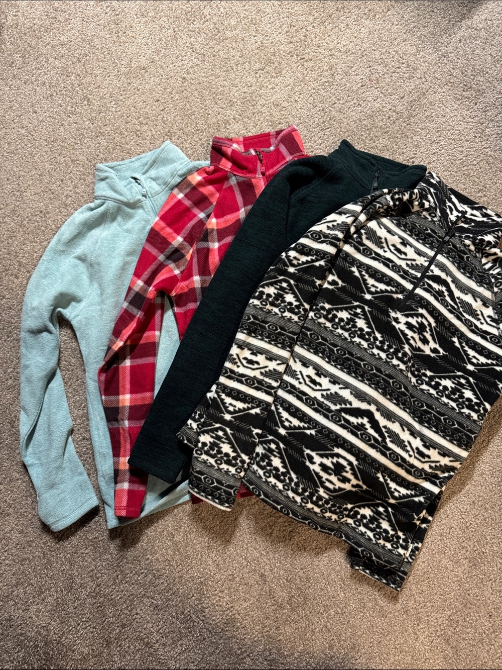 set of Eddie Bauer Quarter-Zip Fleece 4 pack not sold separate